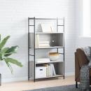 Bücherregal Grau Sonoma 80x30x145,5 cm Holzwerkstoff und Eisen