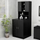 Waschmaschinenschrank Schwarz 70,5x25,5x90 cm