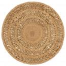 Teppich Jute Handgeflochten 90 cm Rund