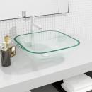 Waschbecken Glas 42x42x14 cm Transparent